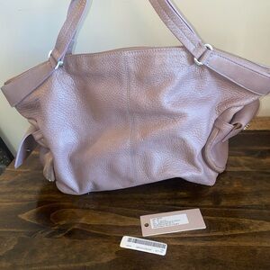 Mauve Bulgarian Leather Shoulder Bag NWT